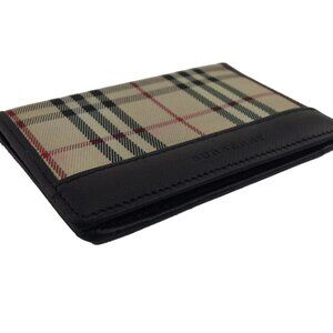 BURBERRY Pass case Beige black red Women Authentic secondhand